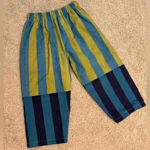 NWOT Little Lawless Handmade Green and Blue Pants
